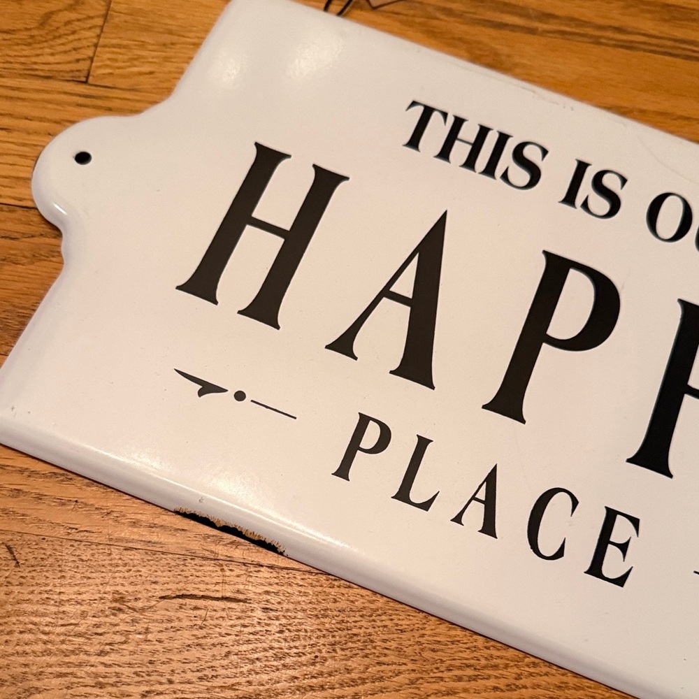 White 'Happy Place' Wall Sign - Picture 11 of 13